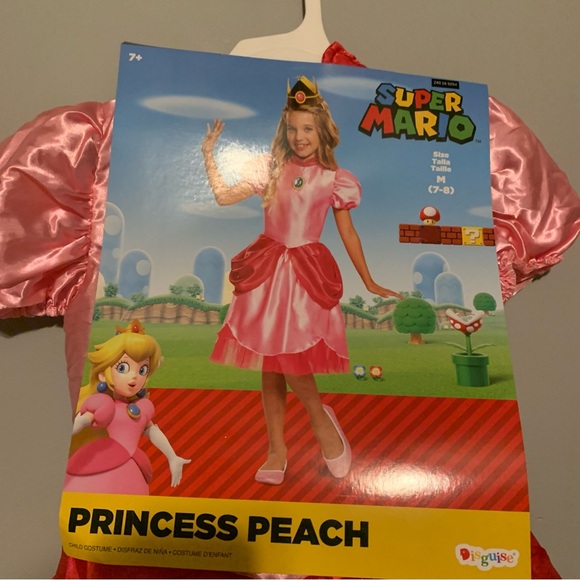 NWT. DISGUISE Super Mario Kids Princess Peach Costume - Picture 4 of 9